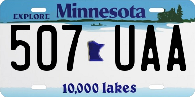 MN license plate 507UAA