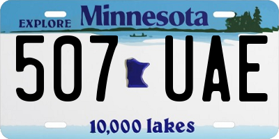 MN license plate 507UAE