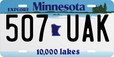 MN license plate 507UAK