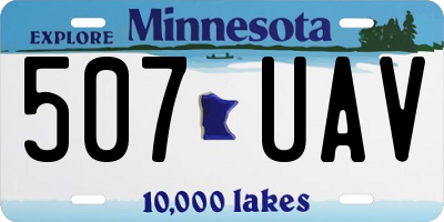 MN license plate 507UAV