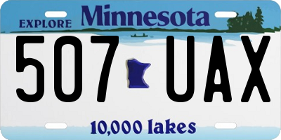 MN license plate 507UAX