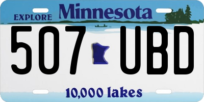 MN license plate 507UBD