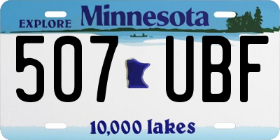 MN license plate 507UBF
