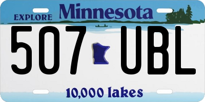 MN license plate 507UBL
