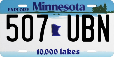 MN license plate 507UBN