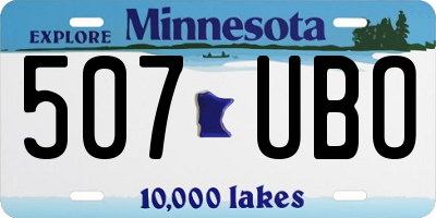MN license plate 507UBO