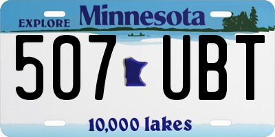 MN license plate 507UBT