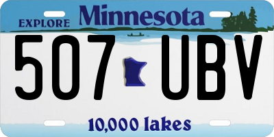 MN license plate 507UBV