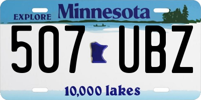 MN license plate 507UBZ