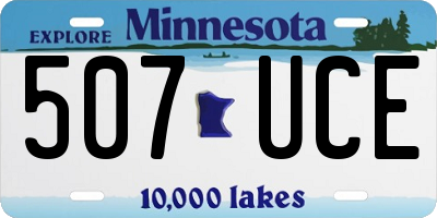 MN license plate 507UCE