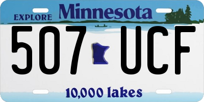 MN license plate 507UCF