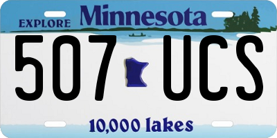 MN license plate 507UCS