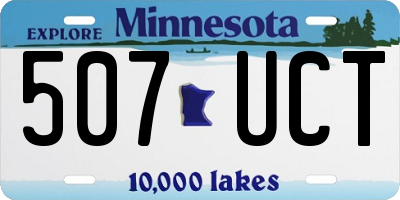 MN license plate 507UCT