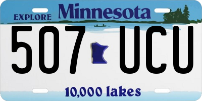 MN license plate 507UCU