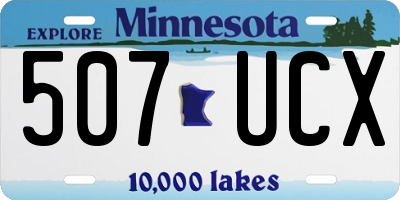 MN license plate 507UCX
