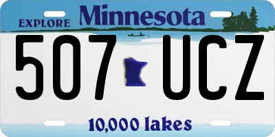 MN license plate 507UCZ