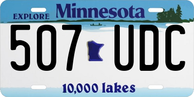 MN license plate 507UDC