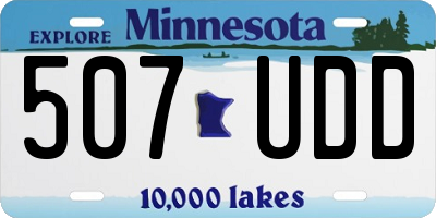 MN license plate 507UDD