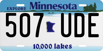MN license plate 507UDE