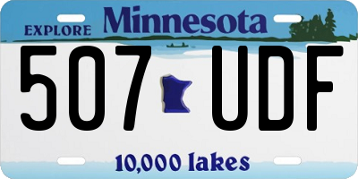 MN license plate 507UDF