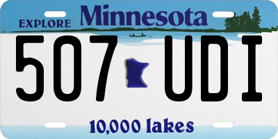MN license plate 507UDI