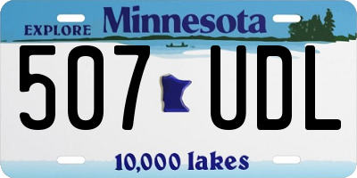 MN license plate 507UDL