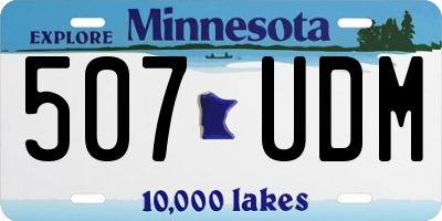MN license plate 507UDM