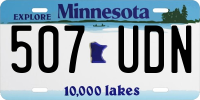 MN license plate 507UDN