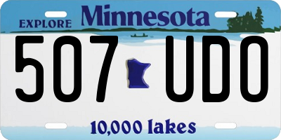 MN license plate 507UDO