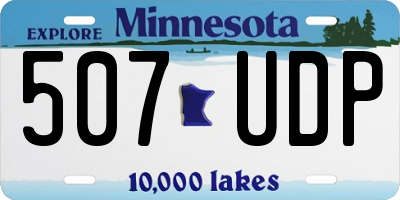 MN license plate 507UDP