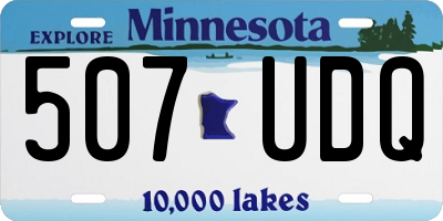 MN license plate 507UDQ