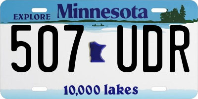 MN license plate 507UDR