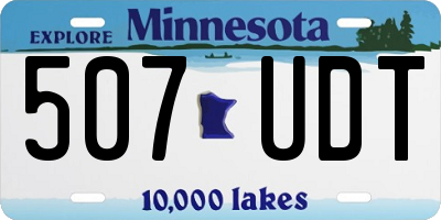 MN license plate 507UDT