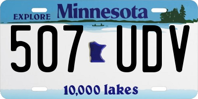 MN license plate 507UDV