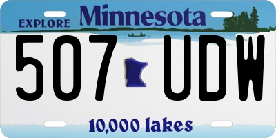 MN license plate 507UDW