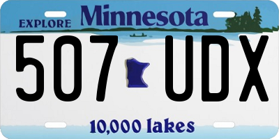 MN license plate 507UDX