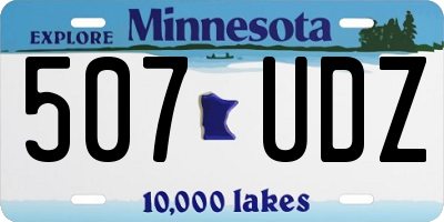 MN license plate 507UDZ