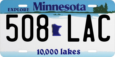 MN license plate 508LAC