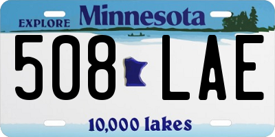 MN license plate 508LAE
