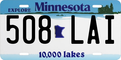 MN license plate 508LAI