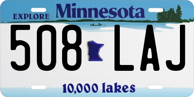 MN license plate 508LAJ