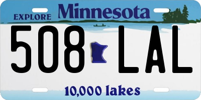 MN license plate 508LAL