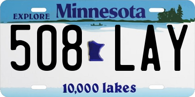 MN license plate 508LAY