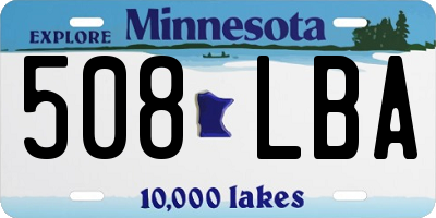 MN license plate 508LBA