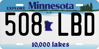 MN license plate 508LBD