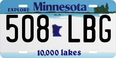 MN license plate 508LBG