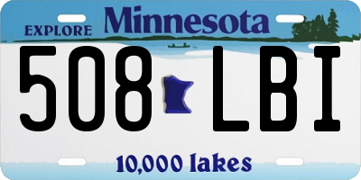 MN license plate 508LBI