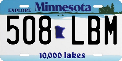 MN license plate 508LBM