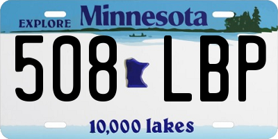 MN license plate 508LBP