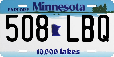 MN license plate 508LBQ